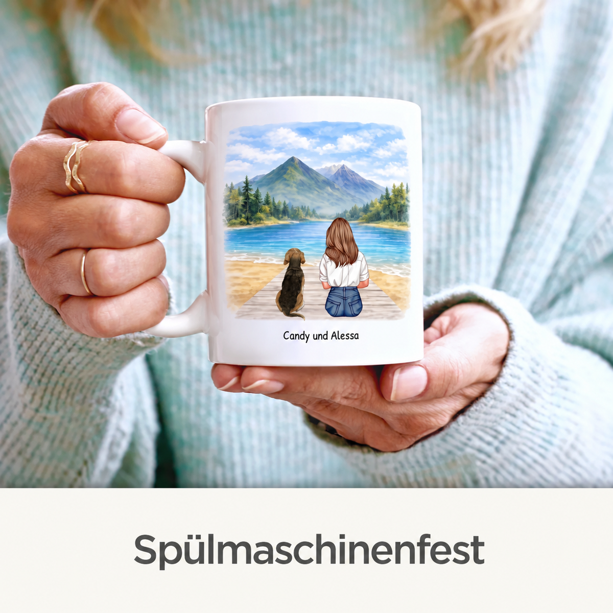 Personalisierte Tasse - Unterwegs mit Haustier