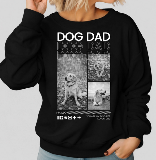 Sweatshirt Dog Dad – echtes Teeinblue-Original mit Maillo-Fotocollage
