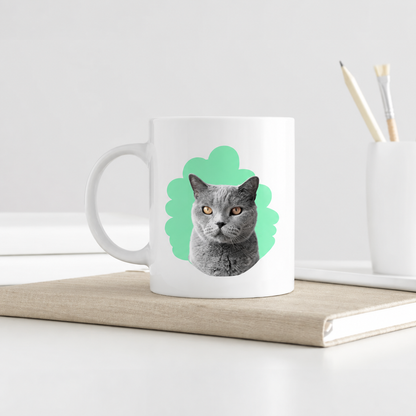 Personalisierte Tasse - Haustierportrait mit Katze