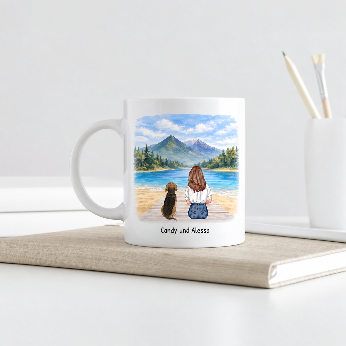 Personalisierte Tasse - Unterwegs mit Haustier
