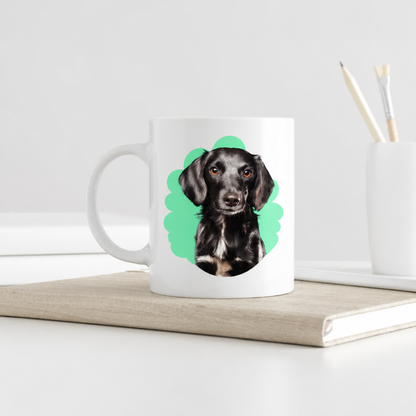 Personalisierte Tasse - Haustierportrait mit Hund
