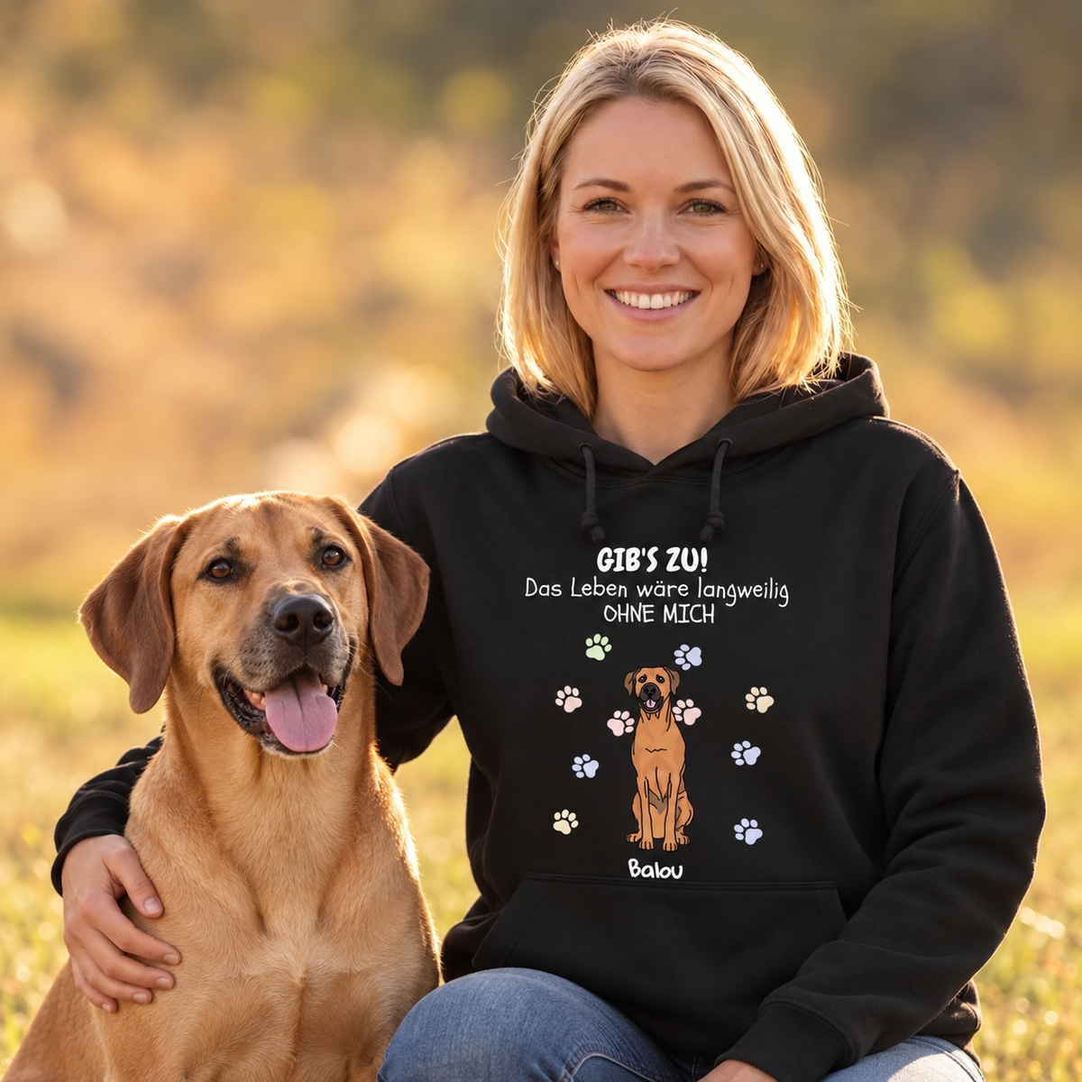 Personalisierter Hoodie - Langeweile ohne mich