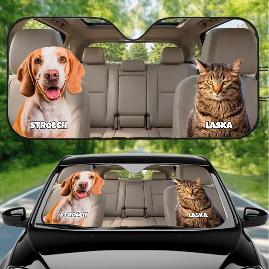 Personalisierter Autosonnenschutz - Dein Haustierfoto