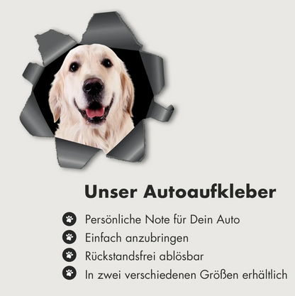 Personalisierter Autoaufkleber - Spähendes Foto
