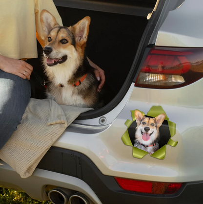 Personalisierter Autoaufkleber - Spähendes Foto