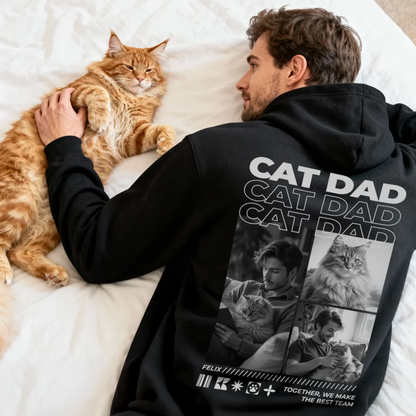 Personalisierter Hoodie - Cat Dad