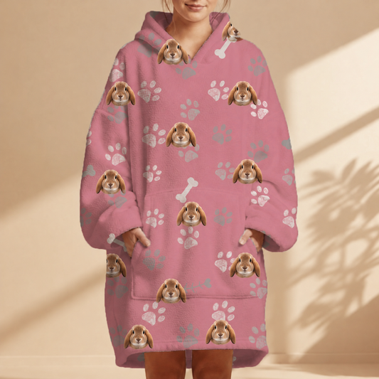 Personalisierte Hoodie Decke - Dein Foto