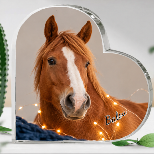 Personalisiertes Glasherz - Eigenes Foto